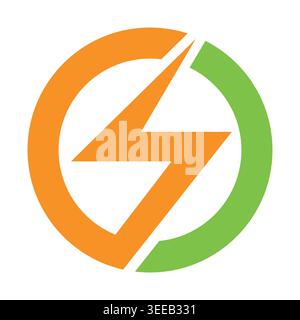 Logodesign für das Branding von Kraftunternehmen Stock Vektor