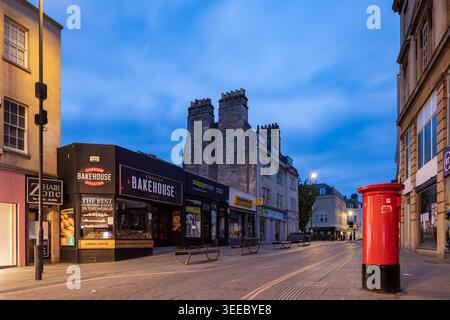 Sonnenaufgang im Stadtzentrum von Bath, Somerset, England. Stockfoto