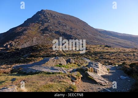 Pen yr Ole Wen Mountain Peak, Teil der Carneddau Range, Eryri National Park, Snowdonia, Wales, Großbritannien Stockfoto