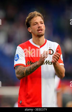 Rotterdam, Niederlande. Mai 2026. Rotterdam - Luciano Valente aus Feyenoord Rotterdam während der 33. Wettkampfrunde der Eredivisie Saison 2025/2026. Das Spiel findet am 10. Mai 2026 in Rotterdam, Niederlande, zwischen Feyenoord Rotterdam und AZ Alkmaar in de Kuip statt. Credit: Box to Box Pictures/Alamy Live News Stockfoto