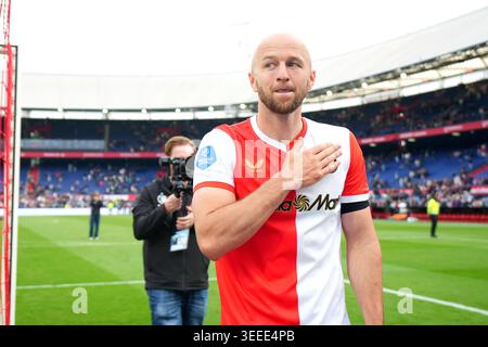 Rotterdam, Niederlande. Mai 2026. Rotterdam - Gernot Trauner von Feyenoord Rotterdam während der 33. Wettkampfrunde der Eredivisie Saison 2025/2026. Das Spiel findet am 10. Mai 2026 in Rotterdam, Niederlande, zwischen Feyenoord Rotterdam und AZ Alkmaar in de Kuip statt. Credit: Box to Box Pictures/Alamy Live News Stockfoto