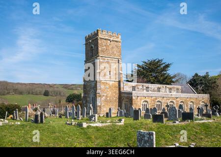 St. Nicholas Kirche in Abbotsbury in Dorset. Stockfoto