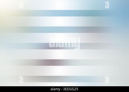 Ein abstrakter Hintergrund mit weichen horizontalen Streifen mit einem sanften Verlaufseffekt, der eine klare, luftige und minimalistische Ästhetik schafft. Stockfoto