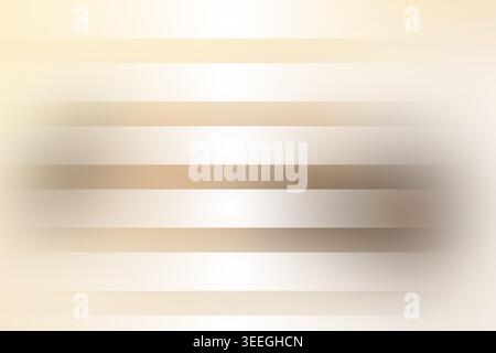 Ein minimalistischer abstrakter Hintergrund mit weichen, beigefarbenen und cremefarbenen horizontalen Streifen für einen sanften Verlauf und einen verschwommenen Effekt. Stockfoto