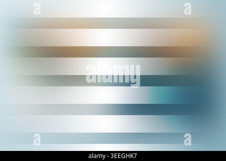 Ein raffinierter abstrakter Hintergrund mit horizontalen Streifen mit einer dezenten Mischung aus Blau- und Goldverlaufsfarben, die eine ruhige Ästhetik bieten. Stockfoto