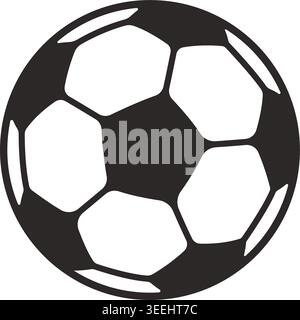 Fußball Ball Vektor, Fußball-Silhouette, Fußball svg, Fußball-svg, Fußball-Fußball-Clipart. Stock Vektor
