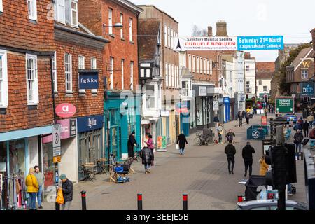 Salisbury High Street Salisbury, Wiltshire, England Stockfoto