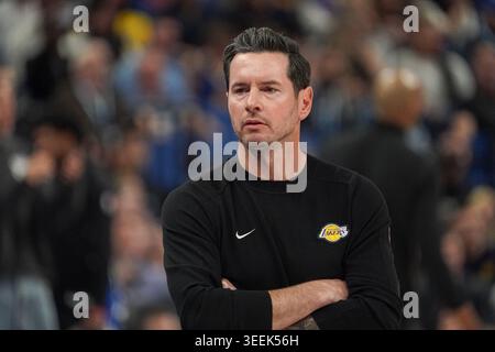 Orlando, Florida, USA, 21. März 2026, los Angeles Lakers Cheftrainer JJ Redick im Kia Center. (Foto: Marty Jean-Louis) Stockfoto