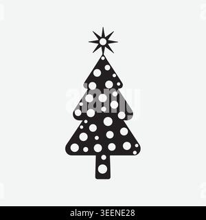 Weihnachtsbaum Silhouette Vektor Festliche Weihnachtsbaum Icon Clipart Stock Vektor