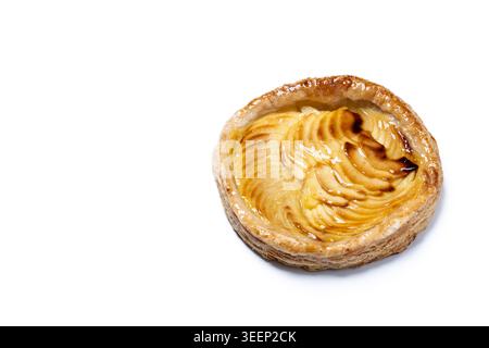 Hausgemachten Apfelkuchen auf weißem Hintergrund Stockfoto