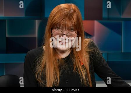Katja Ebstein in der ARD-Talkshow „hart aber fair“ im Adlershof-Studio. Berlin, 11. Mai 2026 Stockfoto