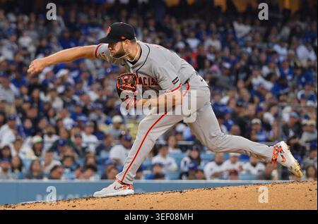 Los Angeles, Usa. Mai 2026. Adrian Houser, der am Dienstag, den 12. Mai 2026 im Dodger Stadium in Los Angeles im dritten Inning gegen die Los Angeles dodgers ausgetragen wird. Foto: Jim Ruymen/UPI Credit: UPI/Alamy Live News Stockfoto