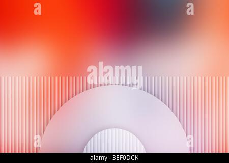 Abstrakter 3D-Bogen und gerippter Texturhintergrund Stockfoto