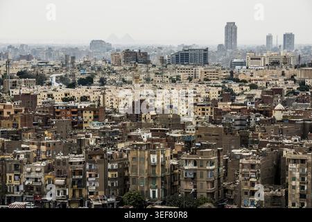 Panorama, Stadtblick von der Zitadelle, Kairo, Ägypten Stockfoto