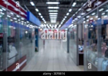 Abstrakte Unschärfe im Einkaufszentrum als Hintergrund. Stockfoto