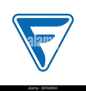 Schrift F Dreieck Logo Vektorkonzept mit geometrischem Unternehmensmarken-Identitäts-Symbol Stock Vektor