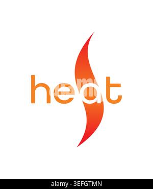 Flammen- und Wärmekonzept. Heat-Logo. Stock Vektor