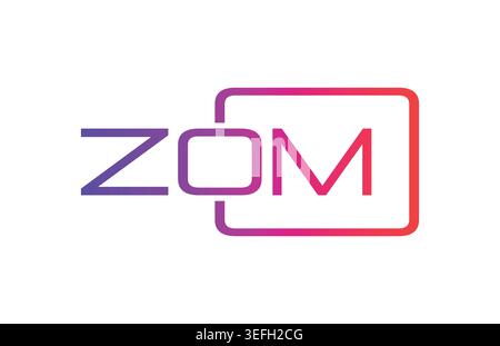 Verlaufszoom-Logo. Zoom-Wort-Konzept. Stock Vektor