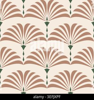 Nahtloses Retro-Muster aus den 50er und 60er Jahren Nahtloser abstrakter Vintage-Hintergrund im Sixties-Stil. Art déco. Vektorabbildung Stock Vektor