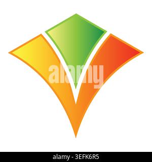 Buchstabe v professionelles modernes Logo-Design Stock Vektor