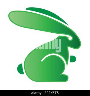 Kaninchen-Viktor-Logo-Design und Branding Stock Vektor