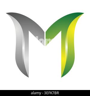 Logo und Branding mit Buchstabe m Stock Vektor