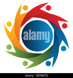 Logo-Design der Human Group Stock Vektor