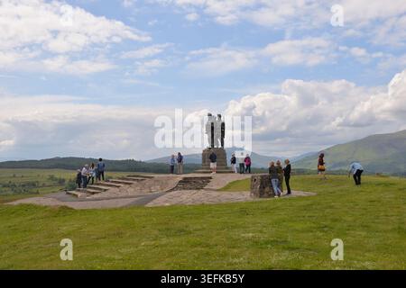 Das Commando Memorial ist ein berühmtes Denkmal der Kategorie A in der Nähe der Spean Bridge in Lochaber, Schottland Stockfoto