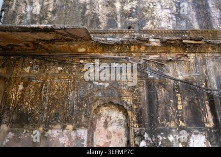 Alten verwitterten Mauer Stockfoto
