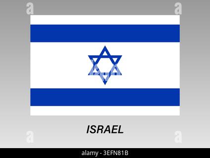 Flagge Israels. Israelische Nationalflagge. Vektorabbildung. Stock Vektor