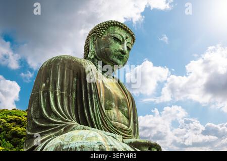 Der große Buddha in Kotokuin in Kamakura in Kanagawa, Kanto, Japan Stockfoto