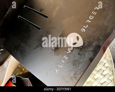 Alien Burger Fast Food Verpackung Stockfoto