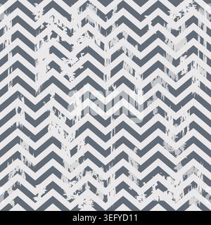 Nahtlose geometrische Fliese mit Abriebeffekt. Damastteppich. Handgezeichnetes nahtloses abstraktes Muster mit östlichen Motiven. Vektorabbildung Stock Vektor