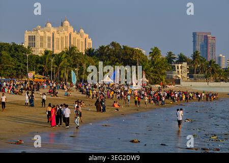 Indien, Bundesstaat Maharashtra, Mumbai, Bezirk Girgaon, Strand Girgaon Chowpatty Stockfoto