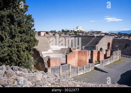 Altes Theater von Pompeji (Teatro Grande) Stockfoto