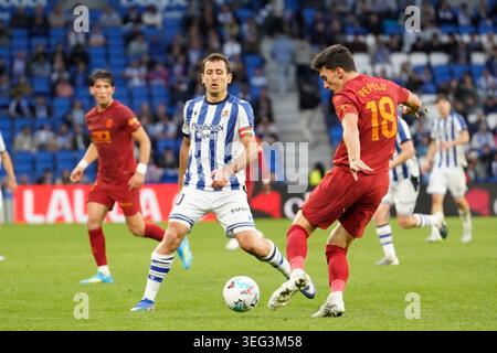 Pepelu von Valencia CF in Aktion während des Fußballspiels La Liga EA Sports zwischen Real Sociedad und Valencia CF im Anoeta Stadion am 17. Mai 2026 in San Sebastian, Spanien. (Foto: DUCINT Mickael - Trequartista) Stockfoto