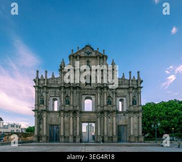 Ruinen von St. Paul's in Macau – berühmte historische Fassade und Kulturdenkmal Stockfoto