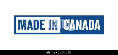 Quadratisches Logo aus Kanada mit kanadischer Flagge Stock Vektor