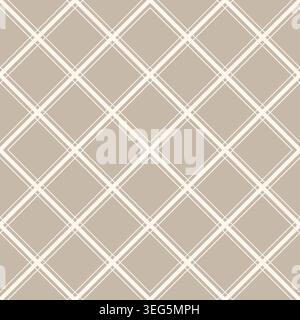 Zeitloses Argylemuster handgezeichnet mit geometrischen Rautenformen. Nahtlose grafische Illustration für klassische Stoffe, Tapeten und Geschenkpapier. P Stockfoto
