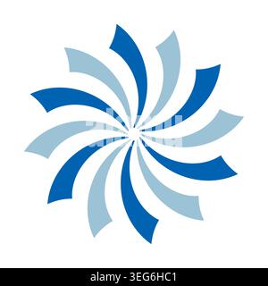 Blaue Spiralform Stock Vektor