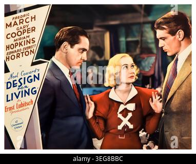 FREDRIC MARCH, MIRIAM HOPKINS und GARY COOPER in DESIGN FOR LIVING (1933) unter der Regie von ERNST LUBITSCH. Quelle: PARAMOUNT PICTURES / Album Stockfoto