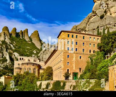 Heiligtum der Jungfrau von Montserrat - Basílica Santuario Virgen de Montserrat, Katalonien, Spanien Stockfoto