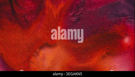 Mischung Farbe Glitzer Textur Tropfen flüssiges Acryl Stockfoto