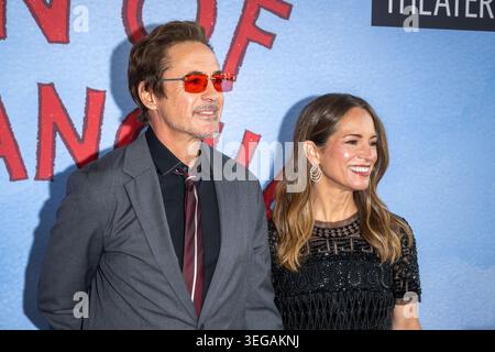 New York, Usa. Mai 2026. NEW YORK, NEW YORK - 18. MAI: Robert Downey Jr. und Susan Downey nehmen am 18. Mai 2026 an der Lincoln Center Theater Spring Gala zu Ehren von Robert Downey Jr. & Susan Downey im Vivian Beaumont Theatre im Lincoln Center 2026 in New York City teil. Quelle: Ron Adar/Alamy Live News Stockfoto