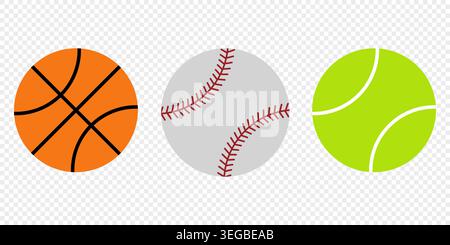 Vektorsymbole für Sportbälle Stock Vektor