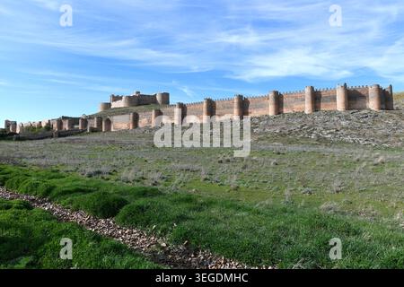 Schloss Berlanga de Duero (12.-16. Jahrhundert). Provinz Soria, Castilla y León, Spanien. Stockfoto
