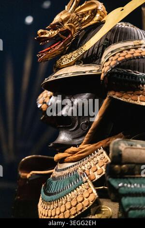16. Bis 17. Jahrhundert Samurai-Rüstung, Samurai-Ausstellung (2026) im British Museum, London, England Stockfoto