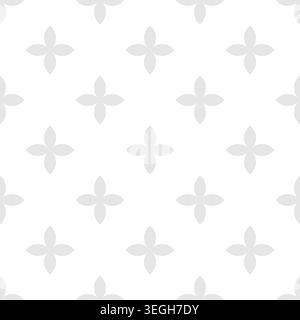 Klee Fleur-De-Lis Nahtloses Muster. Vektormuster mit Formen auf einem transparenten Hintergrund. Schließt geometrische Formen in einem wiederholten Layout ein. Geeignet für verschiedene dekorative Designprojekte. Stock Vektor
