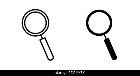 Abbildung des Lupensymbols. Pixelperfekte Vektorgrafiken Stock Vektor