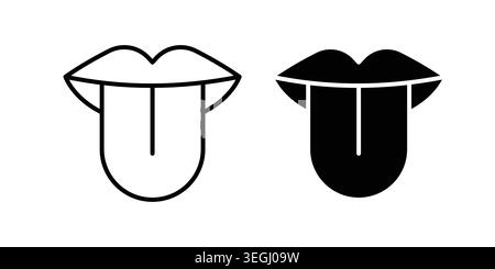 Abbildung des Zungensymbols. Pixelperfekte Vektorgrafiken Stock Vektor